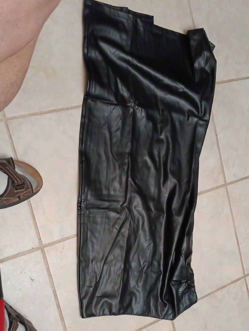 SHEIN Black Faux Leather Maxi Skirt